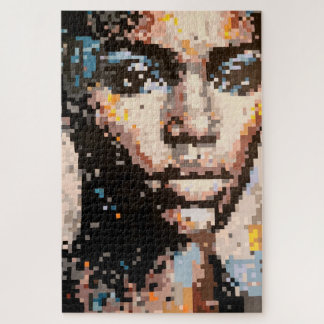 Quebra-cabeça Retrato de Arte Pixel Vibrante de Ferocidade