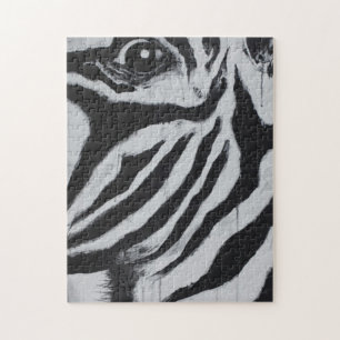 Quebra-cabeça Retrato de Arte Única do Sr. Zebra Vida Selvagem