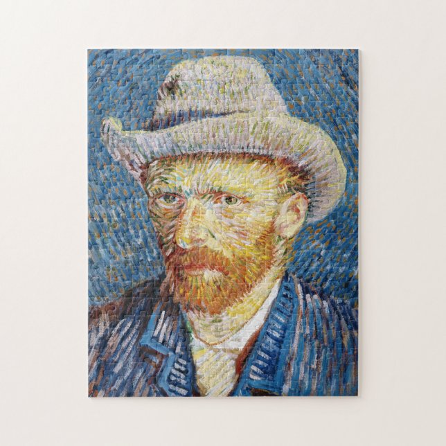 Quebra-cabeça Retrato de auto com arte de Vincent van Gogh do (Vertical)