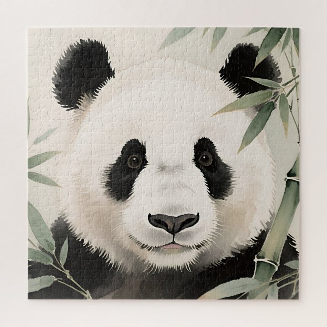 Quebra-cabeça Retrato de Bambu do Panda Gigante (Vertical)