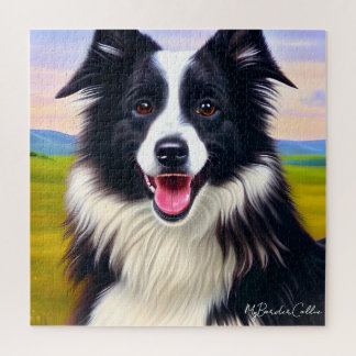 Quebra-cabeça Retrato de Cachorro na Natureza - Collie Fronteira