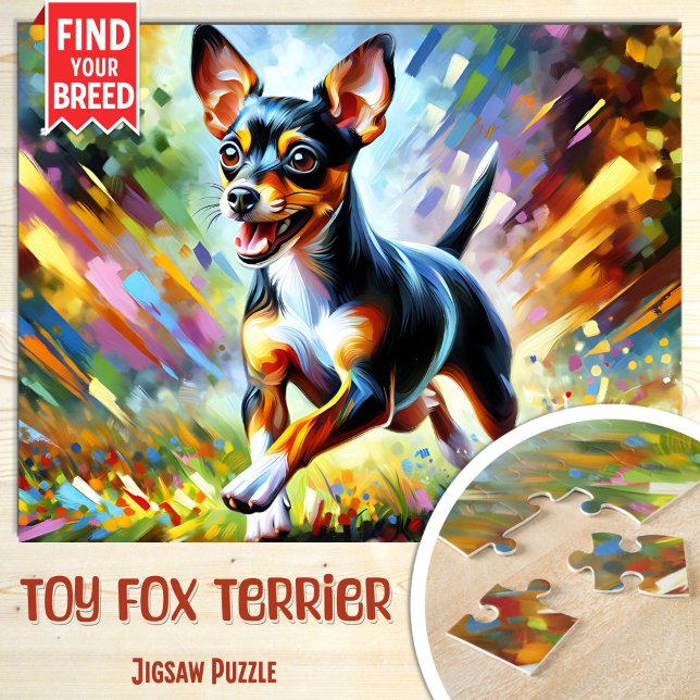 Quebra-cabeça Retrato de Cachorro Toy Fox Terrier Impressão de A (Criador carregado)