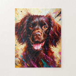 Quebra-cabeça Retrato de Cão Boykin Spaniel Impressão de Arte em