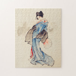 Quebra-cabeça Retrato de Cheio feminino de Katsushika Hokusai