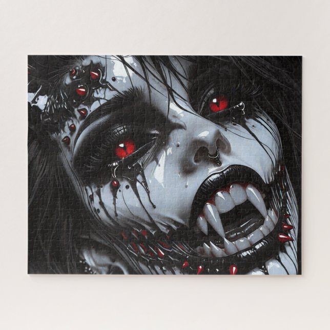 Quebra-cabeça Retrato de Demônio Vampiro – Arte Fantástica de Te (Horizontal)