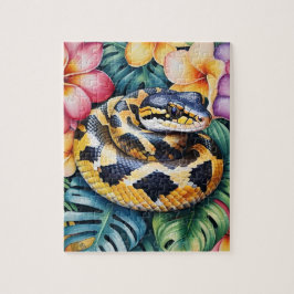 Quebra-cabeça Retrato de Estimação de Cobra Python Bola Família