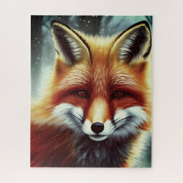 Quebra-cabeça Retrato de Fox Vermelha Fluffy