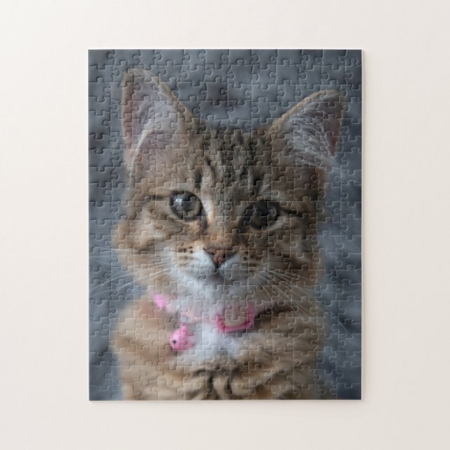 Quebra-cabeça Retrato de gatinho bonito, 252 peças de quebra-cab (Vertical)