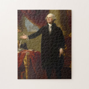 Quebra-cabeça Retrato de George Washington do vintage que pinta