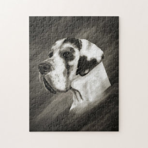 Quebra-cabeça Retrato de Harlequin Great Dane