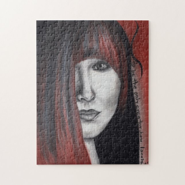 Quebra-cabeça Retrato de Mulher de Boneca Americana Desenho de A (Vertical)