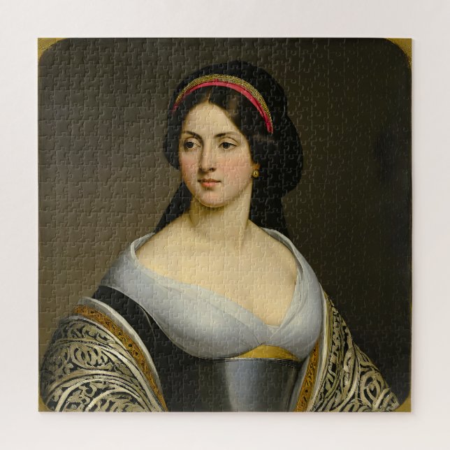 Quebra-cabeça Retrato de Mulher de Isabella Marie Rousseau de Ar (Vertical)