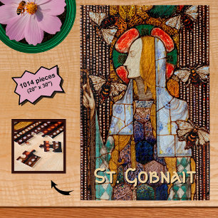Quebra-cabeça Retrato de Santa Gobnait, Padroeira das Abelhas,
