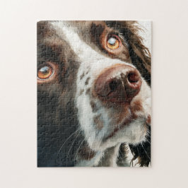 Quebra-cabeça retrato de springer spaniel marrom
