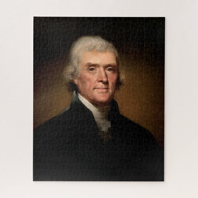 Quebra-cabeça Retrato de Thomas Jefferson (por Rembrandt Peale) (Vertical)