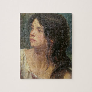 Quebra-cabeça Retrato de uma menina de cabelo escuro, 1867