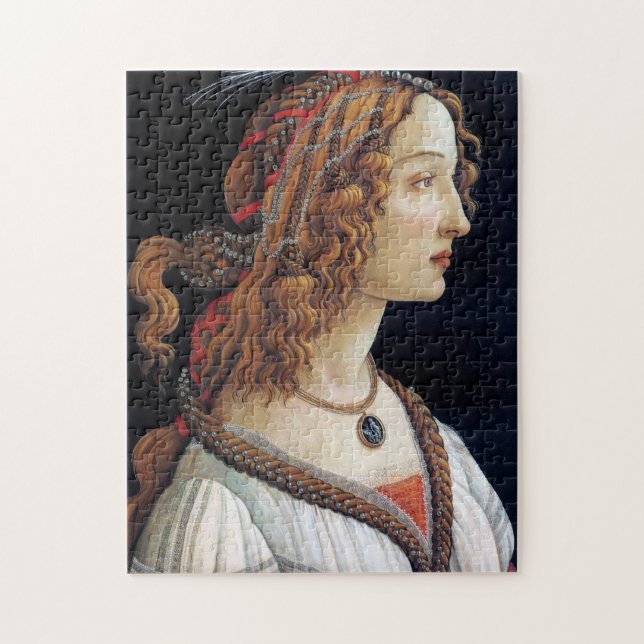 Quebra-cabeça Retrato de uma Senhora, Sandro Botticelli (Vertical)