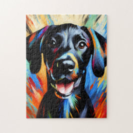 Quebra-cabeça Retrato do Cão Plott Hound em Impressão de Arte Ac