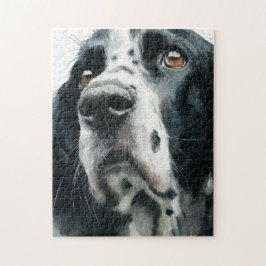 Quebra-cabeça retrato do english springer spaniel com ticking