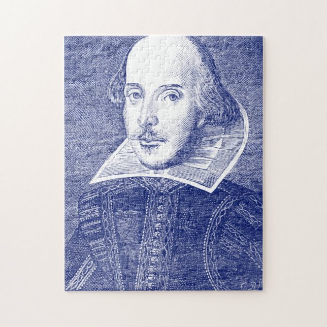 Quebra-cabeça Retrato do Primeiro Fólio de Shakespeare Arte Lite (Vertical)