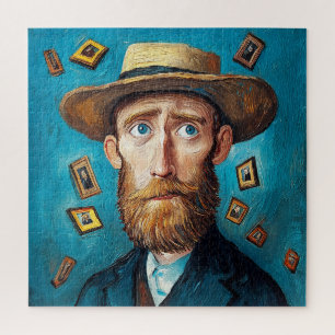 Quebra-cabeça Retrato Expressivo Homem com Manteiga no Estilo Va