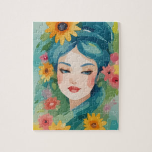 Quebra-cabeça Retrato Floral Daydreit