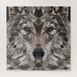 Quebra-cabeça Retrato Geométrico Lone Wolf