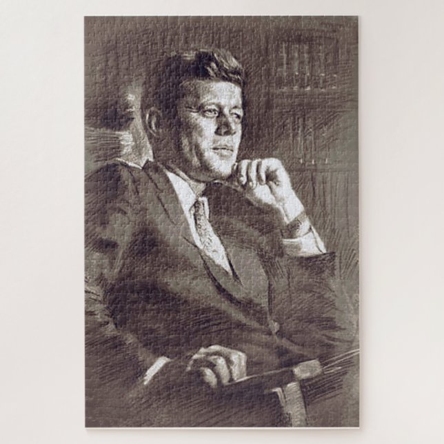 Quebra-cabeça Retrato JFK (Vertical)