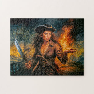 Quebra-cabeça Retrato lendário da pirata Anne Bonny