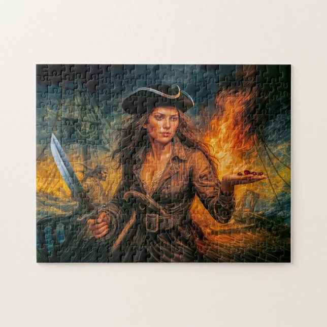 Quebra-cabeça Retrato lendário da pirata Anne Bonny (Horizontal)