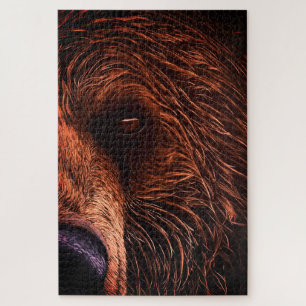 Quebra-cabeça Retrato Majestoso de Urso – Arte de Animal Selvage