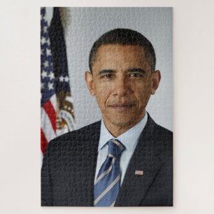 Quebra-cabeça Retrato Oficial do Presidente Barack Obama 1rua