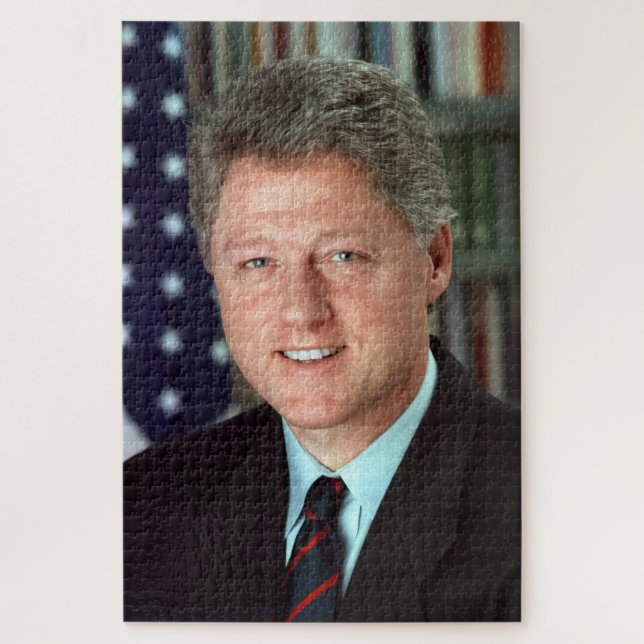 Quebra-cabeça Retrato Oficial do Presidente Bill Clinton 20 x 30 (Vertical)