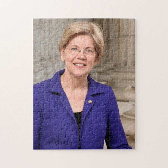 Quebra-cabeça Retrato Oficial Elizabeth Warren (Vertical)