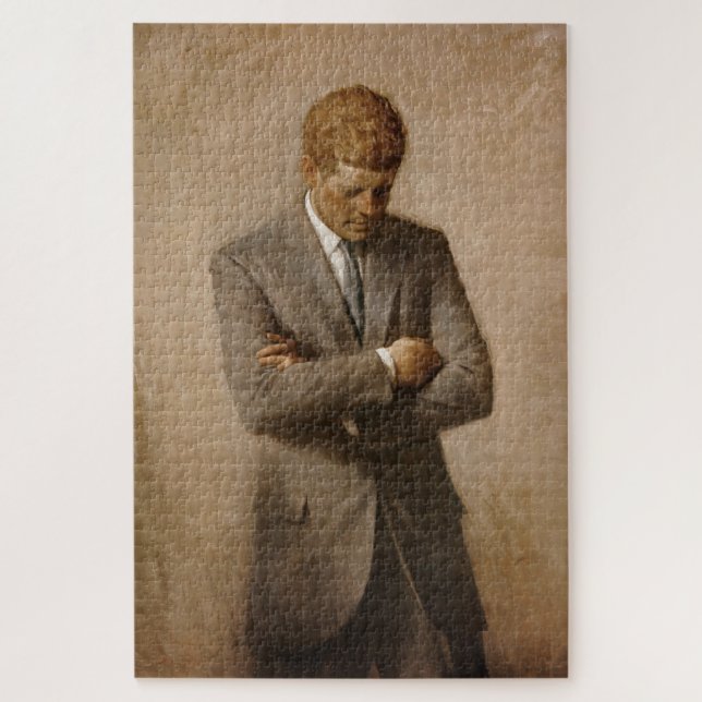 Quebra-cabeça Retrato Oficial John F Kennedy (Vertical)