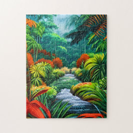 Quebra-cabeça Retrato paisagístico de uma selva