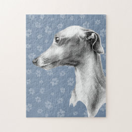 Quebra-cabeça Retrato para o cão de bico branco italiano
