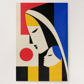 Quebra-cabeça Retrato Terno Bauhaus de Mãe e Filha
