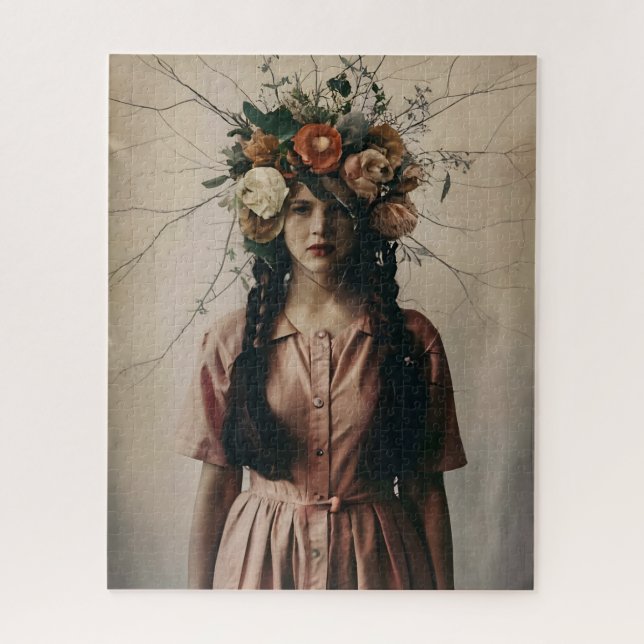 Quebra-cabeça Retrato Vintage Cracking (Vertical)