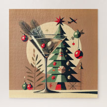 Retro 50s Jet Set Martini de Natal Árvore de Natal