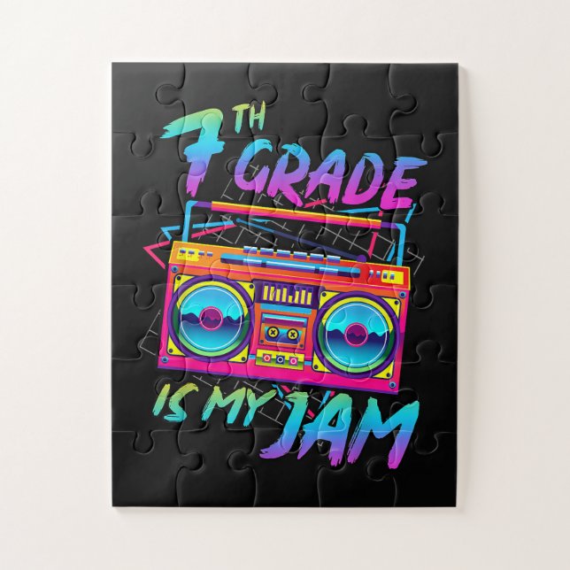Quebra-cabeça Retro Anos 80 7ª Série É Minha Onda Volta às Aulas (Vertical)