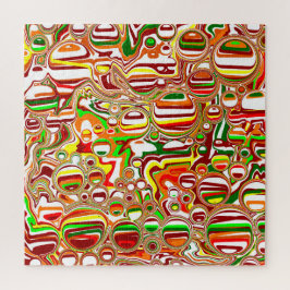 Quebra-cabeça Retro Bolhas Arte Digital