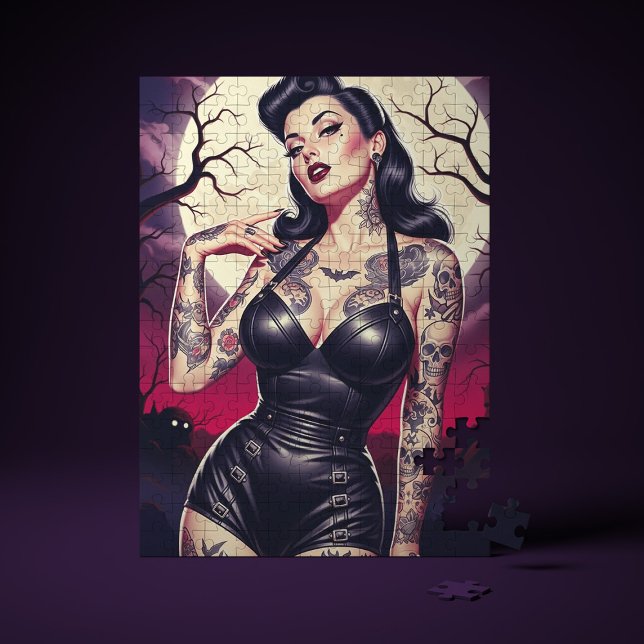 Quebra-cabeça Retro Gothic Girl (Criador carregado)