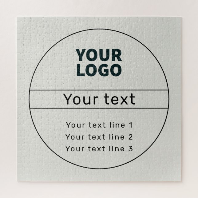 Quebra-cabeça Retro-Moderno adicione seu próprio texto (Vertical)