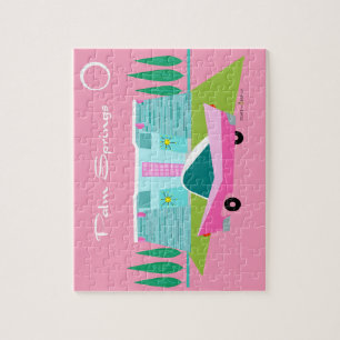 Quebra-cabeça Retro Pink Palm Springs Puzzle