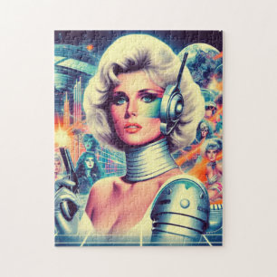 Quebra-cabeça Retrofuturismo Ficção Científica Mulher