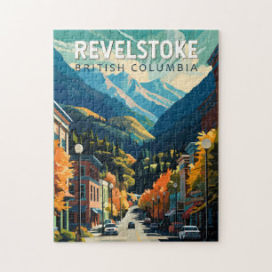 Quebra-cabeça Revelstoke Canada Viagem Art Vintage