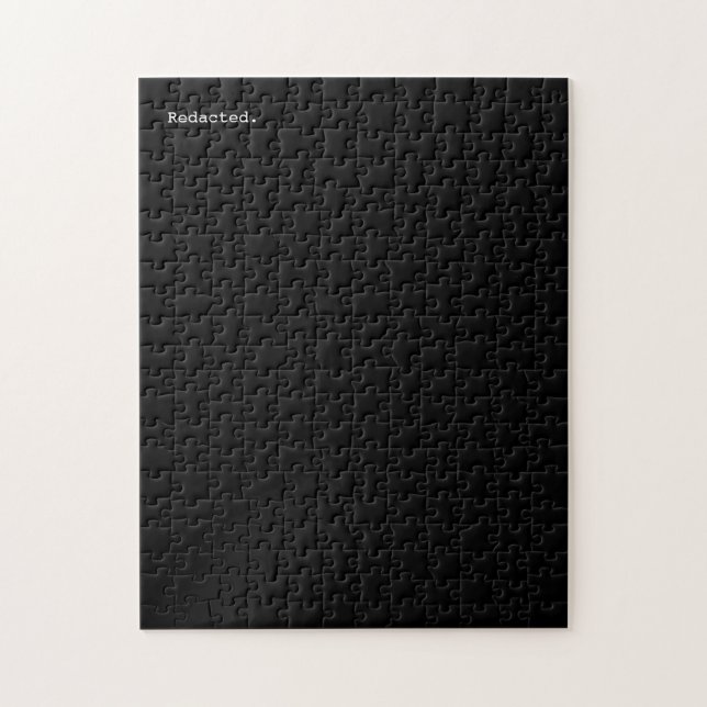 Quebra-cabeça Revertido| Funny Preta Sólida (Vertical)