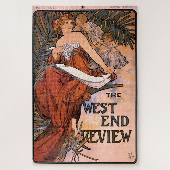 Quebra-cabeça Revisão do extremo oeste por Alphonse Mucha (Vertical)