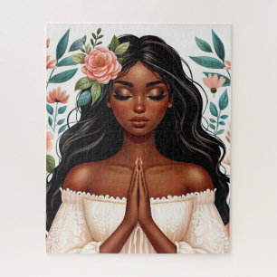 Quebra-cabeça Rezando Arte Floral Africana Americana